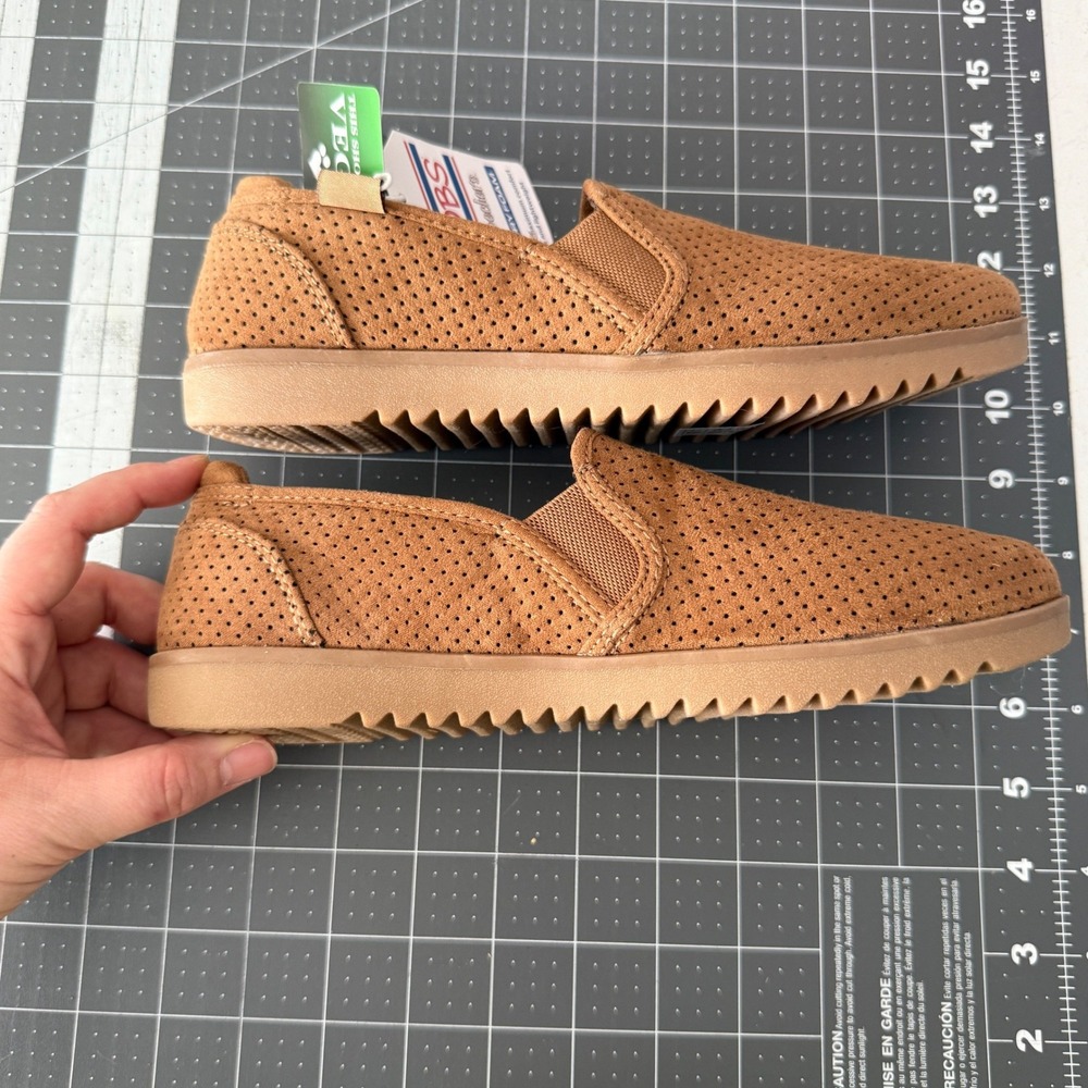Skechers Bobs Suede Slip-On Flats in Light Brown - Picture 3 of 7
